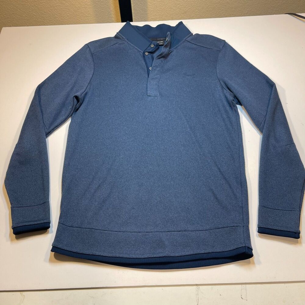 UNDER ARMOUR GOLF 1/4 ZIP Snap Up Pullover Sweater Sweatshirt Sz Mens S Blue